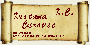 Krstana Čurović vizit kartica